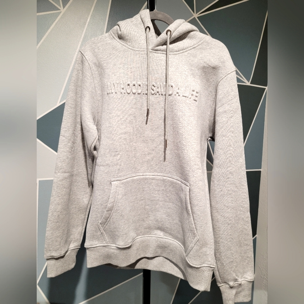 Heather Gray Pressed Letter End Yulin Sweatshirt